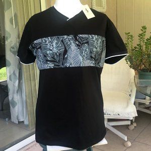 NWT Scott James England Luxury Fashion Men V-Neck Stretch T-Shirt Large